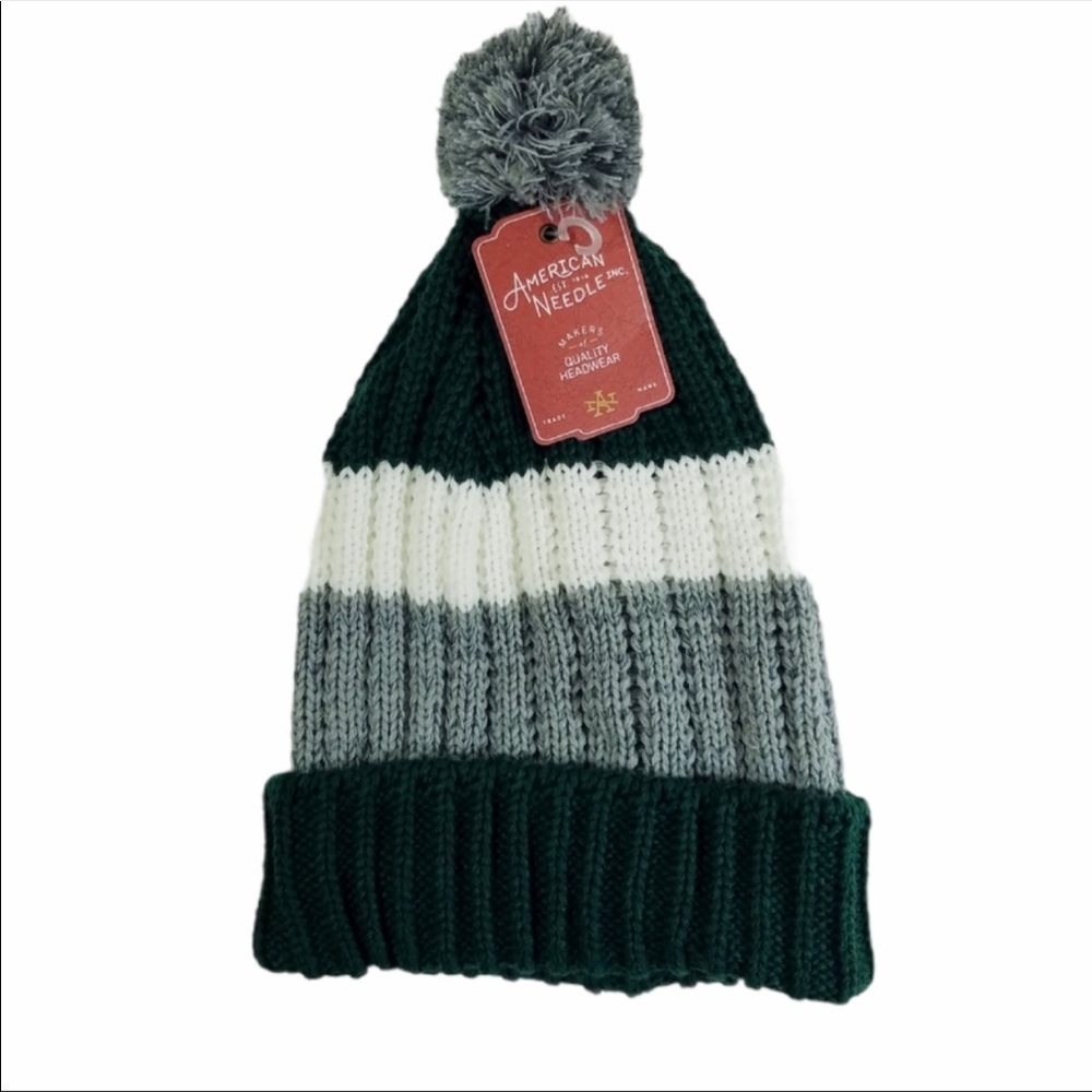 American Needle Inc. Stripe Knit Pom Beanie